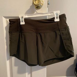Lulu lemon army green shorts